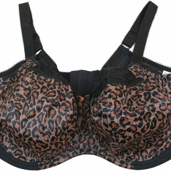 Goddess Kayla size 34J Underwired Full Cup Side Support Bra Dark Leopard - NWT - Picture 5 of 5